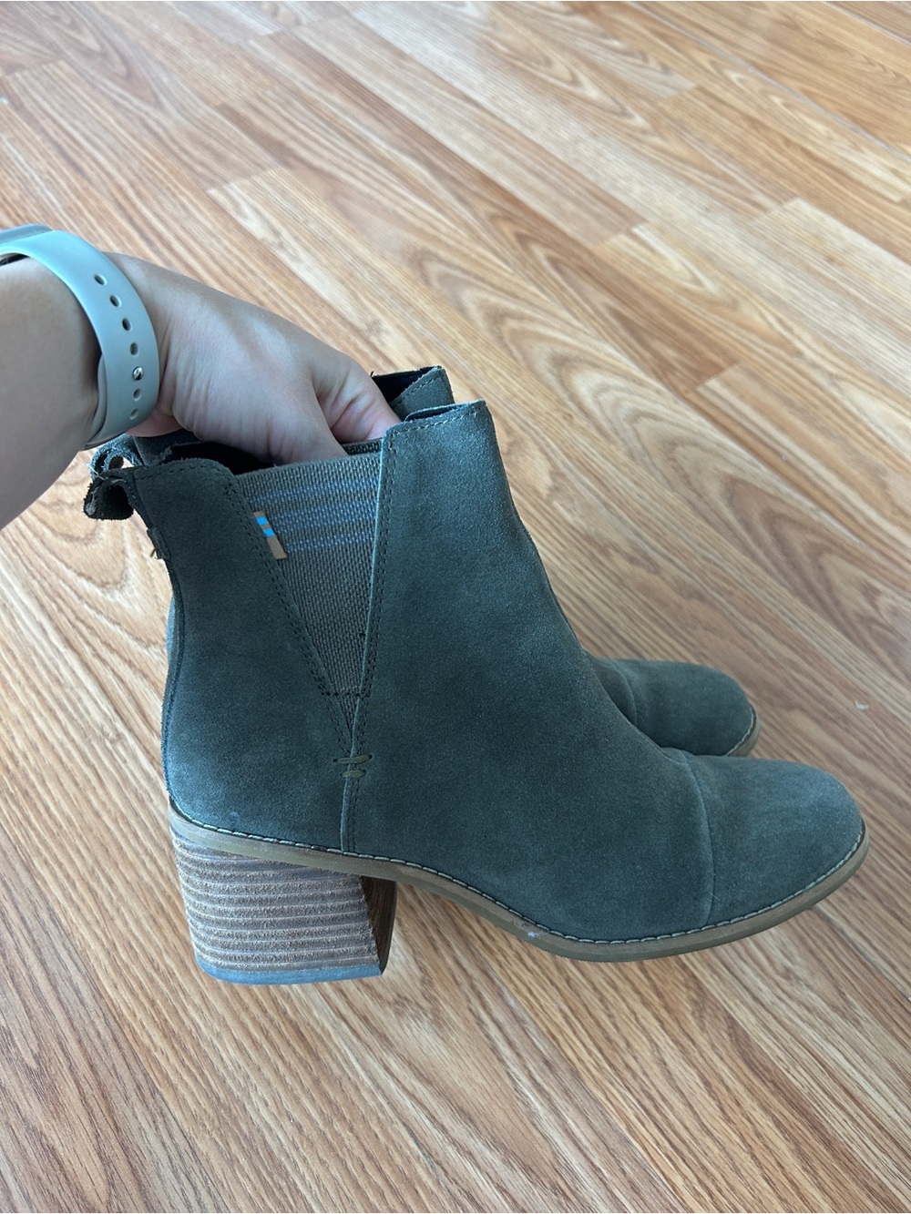 Army green booties